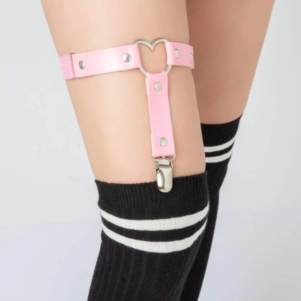 Shein Pink Heart Leg garter